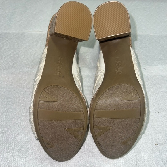 LifeStride Women's LAGUNA Platform Linen Slides Sandals Size 8 CREAM DAISY - Picture 9 of 11